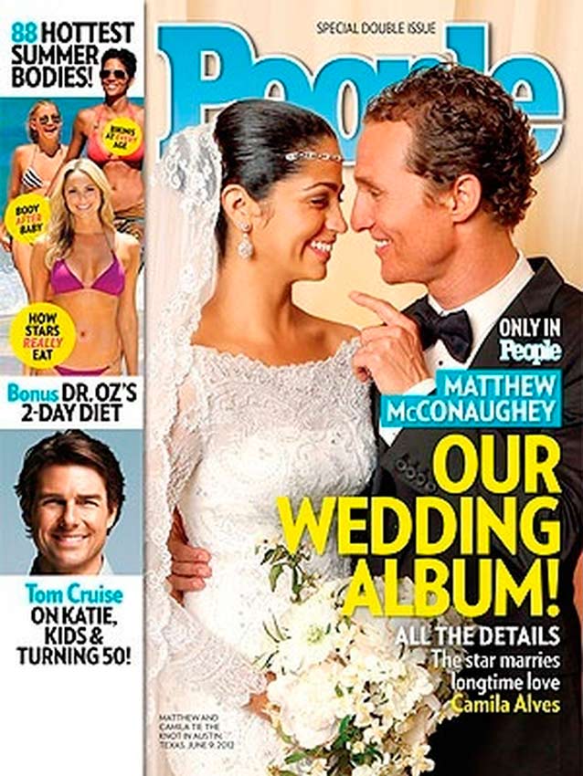 portada de la revista People con la boda de Matthew McConaughey