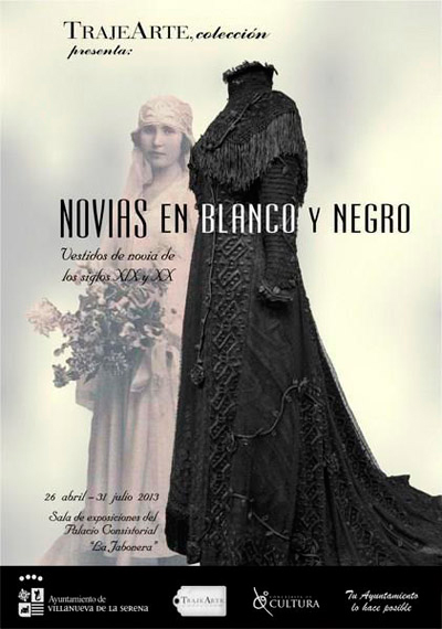 cartel promocional de la exposición Trajearte de vestidos de novia