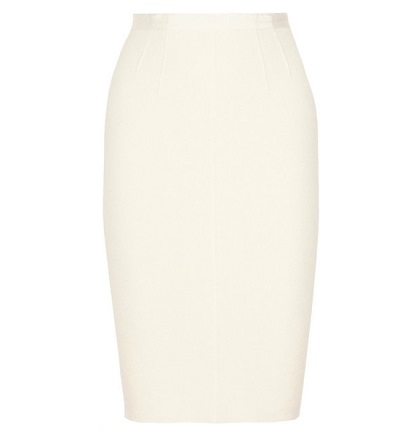 falda blanca de tubo para novia de Nina Ricci