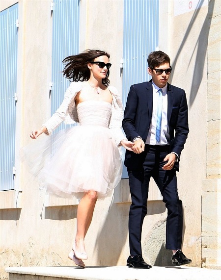 Keira Knightley con su vestido de novia de Chanel