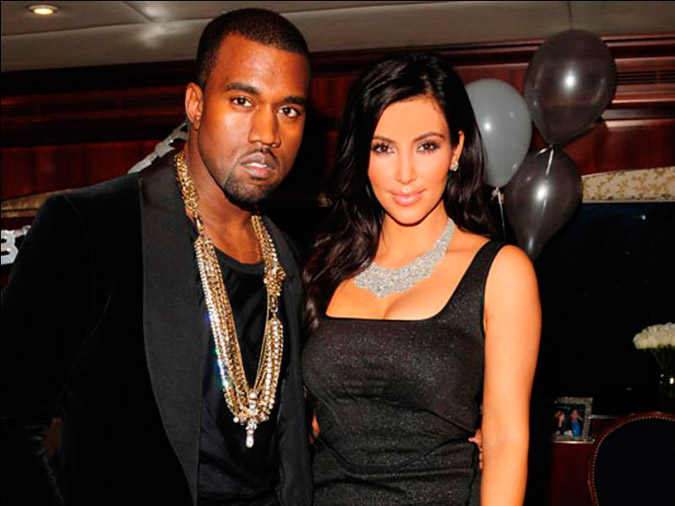 foto de pareja de Kim Kardashian y Kanye West